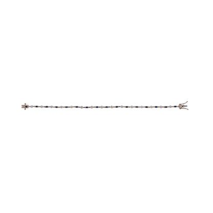 BFH60606. 14K Solid Gold Diamond and Gmestone Fancy Bracelet