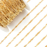 Load image into Gallery viewer, V318GF. 14K Gold Filled Twisted Singapore Unfinished Chain