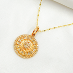 Load image into Gallery viewer, 14K Solid Gold Diamond Circle Charm. KG242
