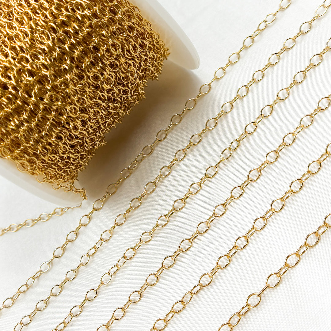 2208DRGF. Gold-Filled Smooth Cable Chain