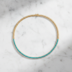 Load image into Gallery viewer, NFP72500. 14K Solid Gold Diamond and Gemstone Fancy Necklace