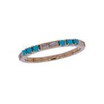 Load image into Gallery viewer, RAB02643TQ. 18K Solid Gold Diamond &amp; Turquoise Ring