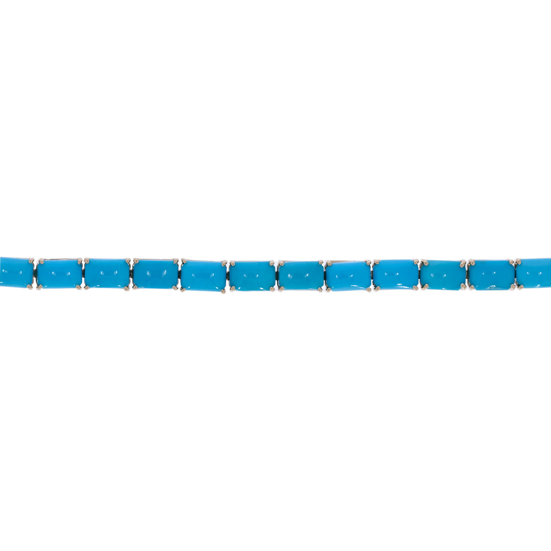 CB97381TQ6X4. 14K Solid Gold Turquoise Bracelet