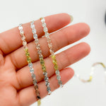 Load image into Gallery viewer, Z120GSR. White Silver, Gold Plated, and Rose Gold Plated Silver Diamond Cut Marina Chain