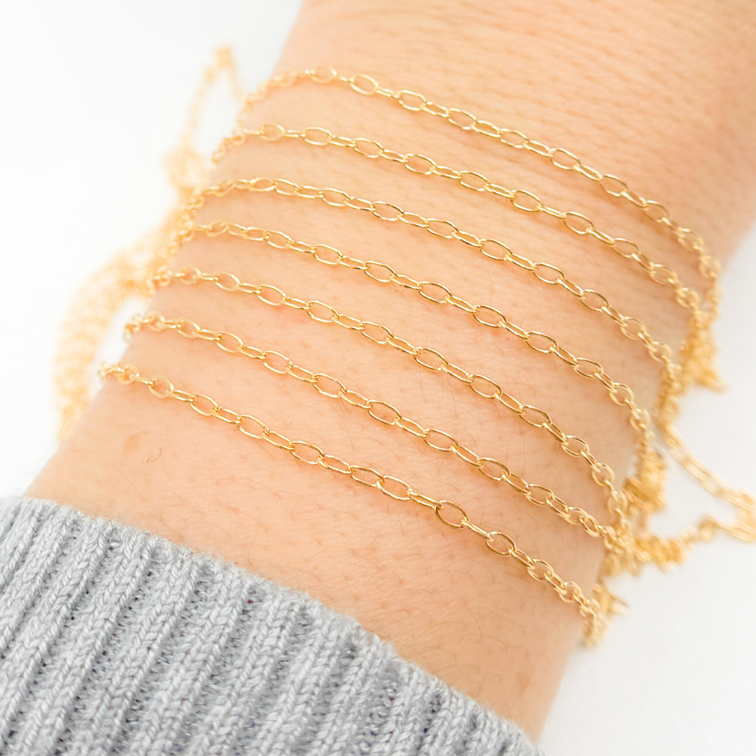 1610DRGF. 14k Gold Filled Smooth Cable Chain