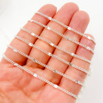Load image into Gallery viewer, 67S5SS. Sterling Silver Curb Chain with Diamond Cut Marina Link
