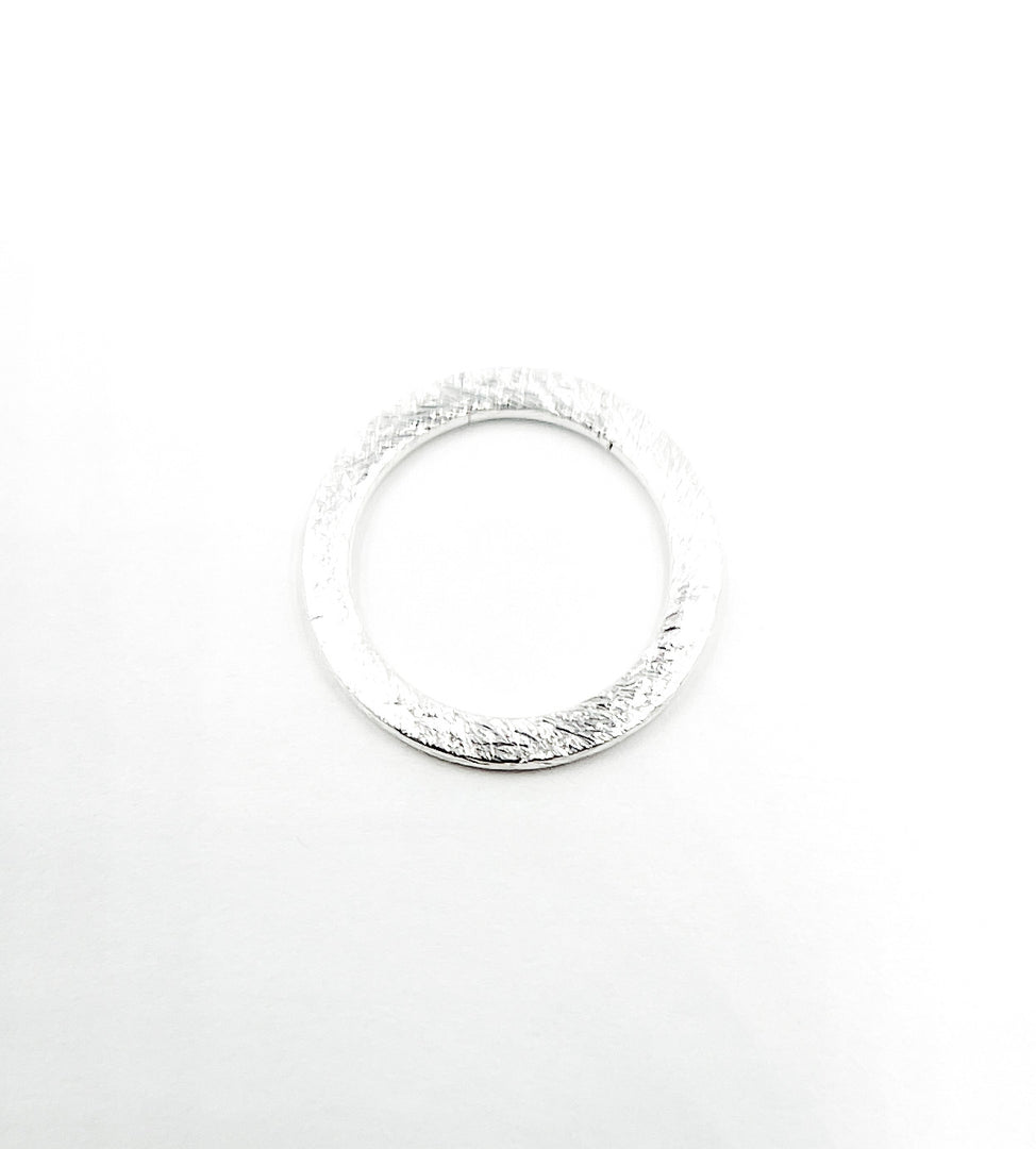 BS2-SS. Sterling Silver Circle Connector 15mm