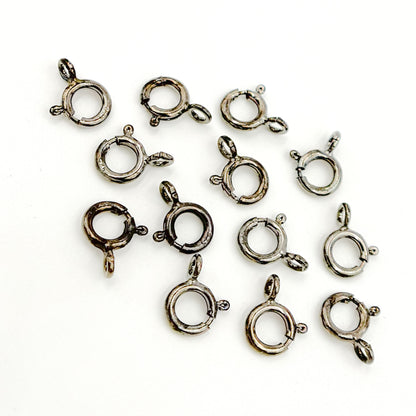 Shop Now 6MM Black Rhodium Sterling Silver Spring Ring Clasp