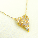 Load image into Gallery viewer, 14k Solid Gold Diamond Heart Necklace. NFE71182
