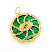 CGDP55. 14K Gold Evil Eye Pendant