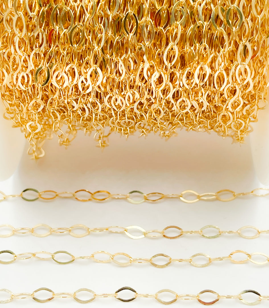 1091F. 14k Gold Filled Oval 5x3 mm Link Chain