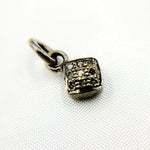 Load image into Gallery viewer, DC517. Diamond Sterling Silver Square Charm
