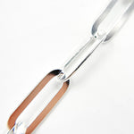 Load image into Gallery viewer, Y58F. Sterling Silver Flat Paperclip Chain

