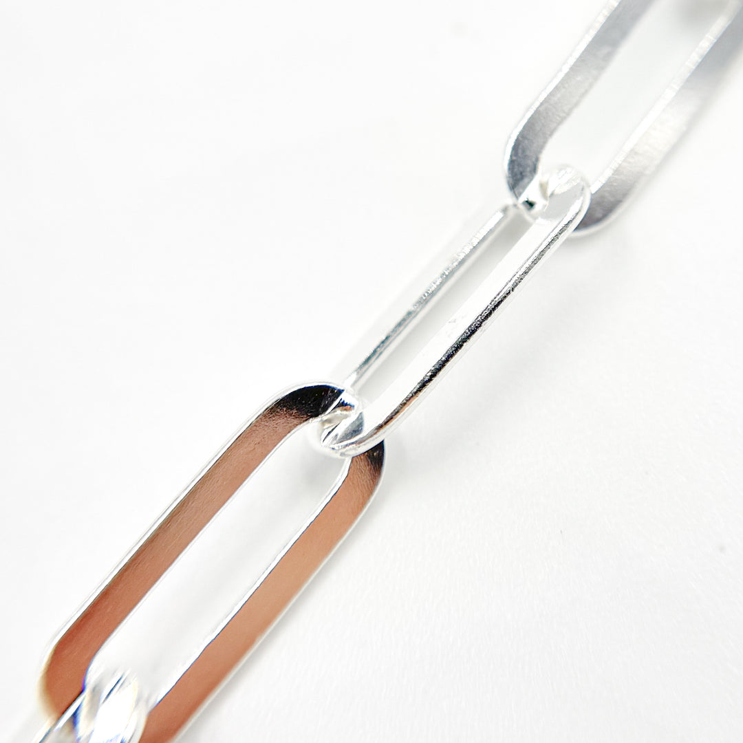 Y58F. Sterling Silver Flat Paperclip Chain