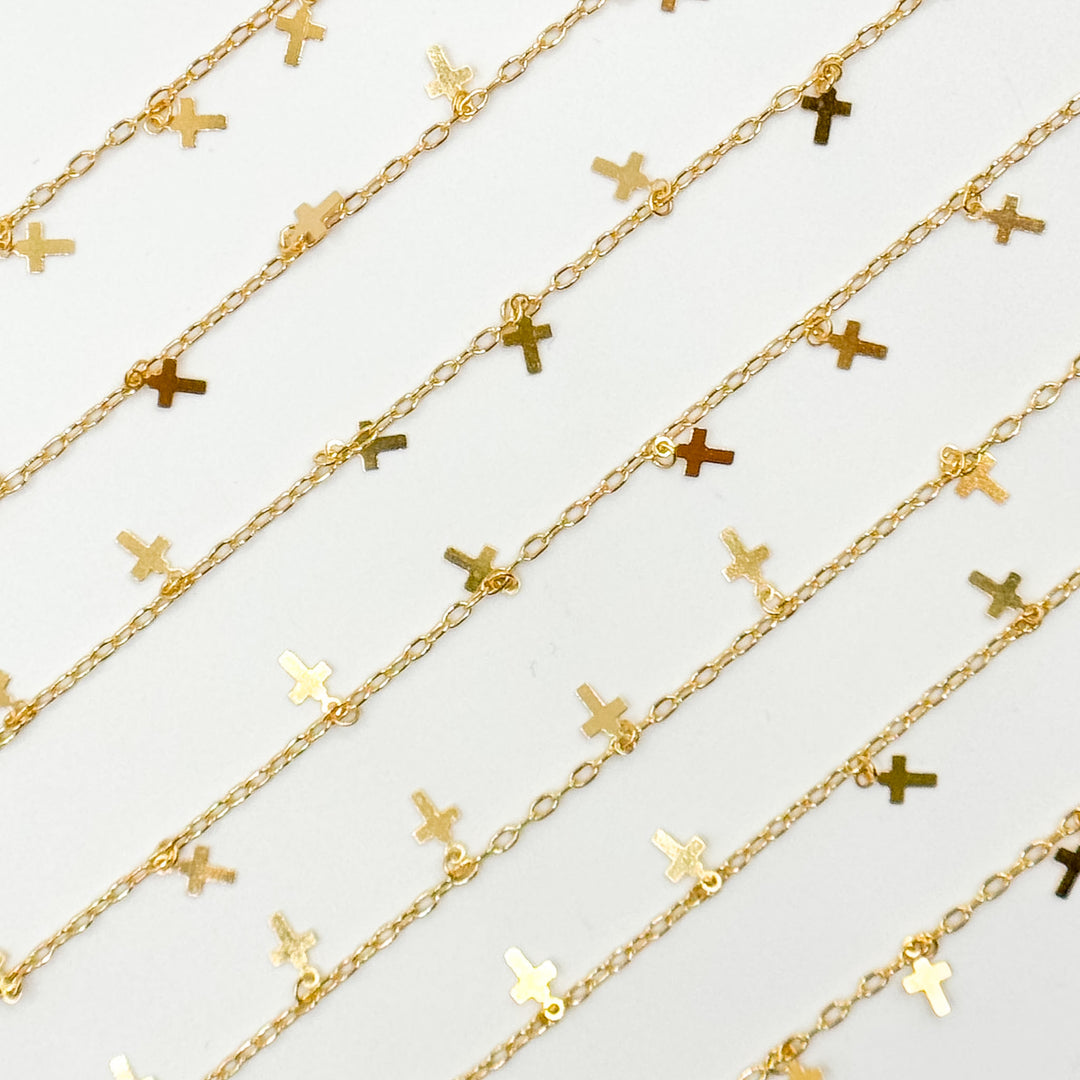 V311GF. 14K Gold-Filled Fancy Dangle Cross-Link Chain