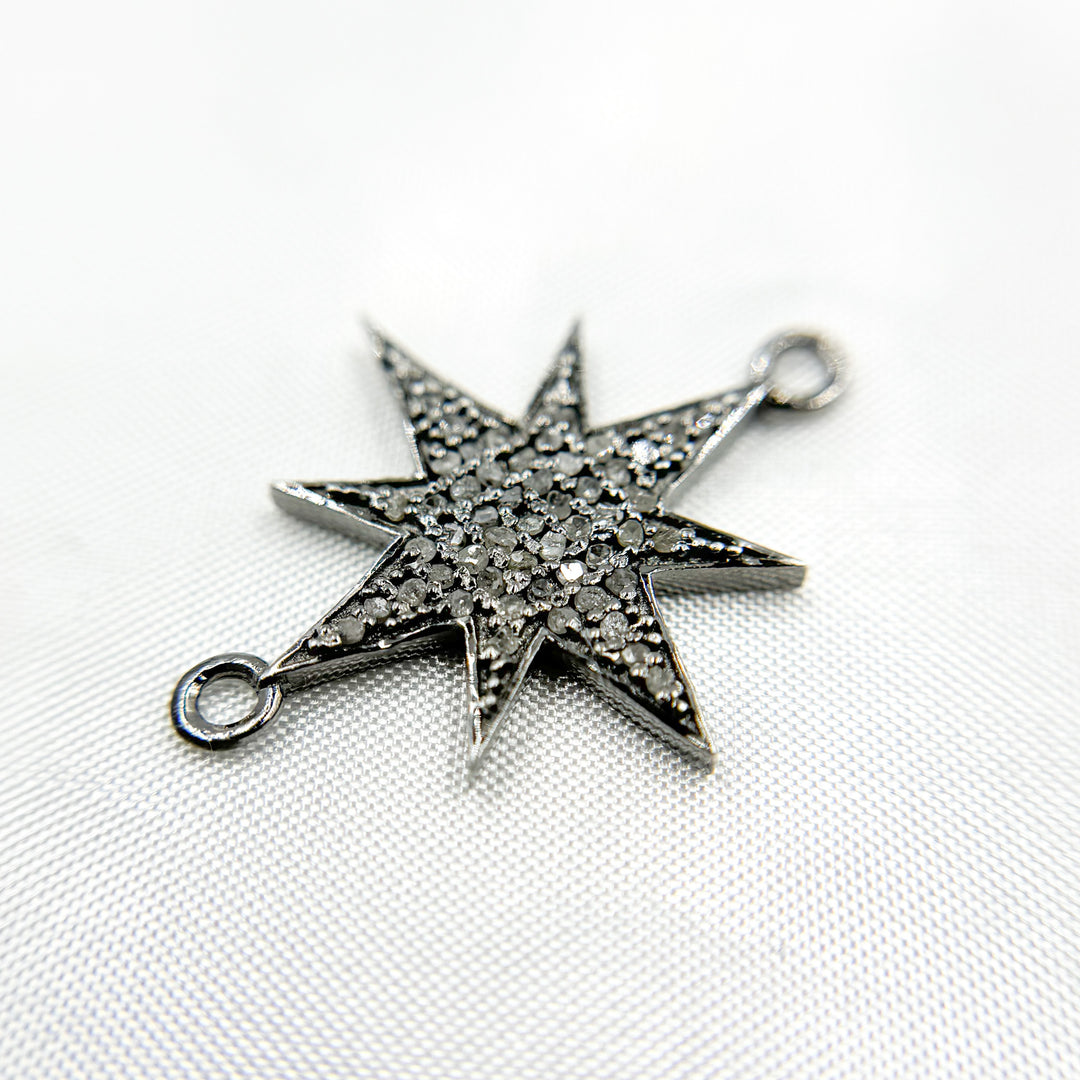 DC392. Diamond Sterling Silver Star Connector