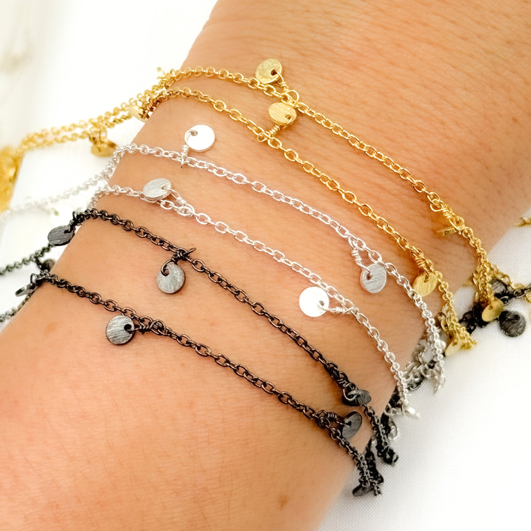 Disc Shape 4mm Dangle Wire Chain. 311D
