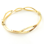 Load image into Gallery viewer, 14K Solid Gold Braided Bangle. Bangle8
