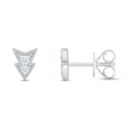 EFA54267. 14K Solid Gold Diamond Arrow Studs