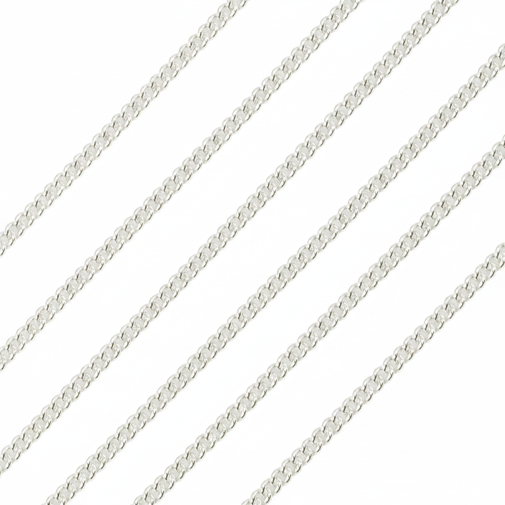 X19SS. Sterling Silver Curb Link Chain