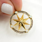 Load image into Gallery viewer, DP696. Diamond Sterling Silver Round Star Pendant with Gemstone
