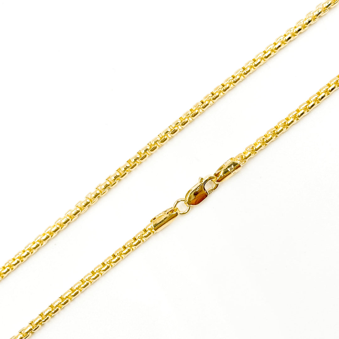 135KV0934000. 14k Solid Yellow Gold Venetian Box Link Chain