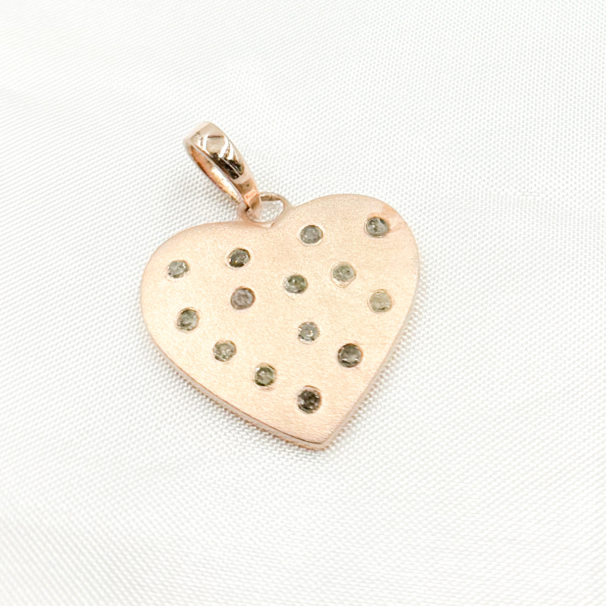 DP589. Diamond Sterling Silver Heart Pendant