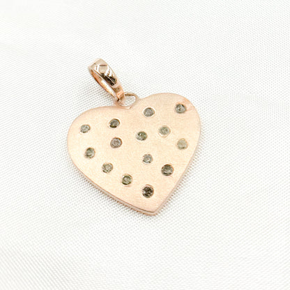 DP589. Diamond Sterling Silver Heart Pendant