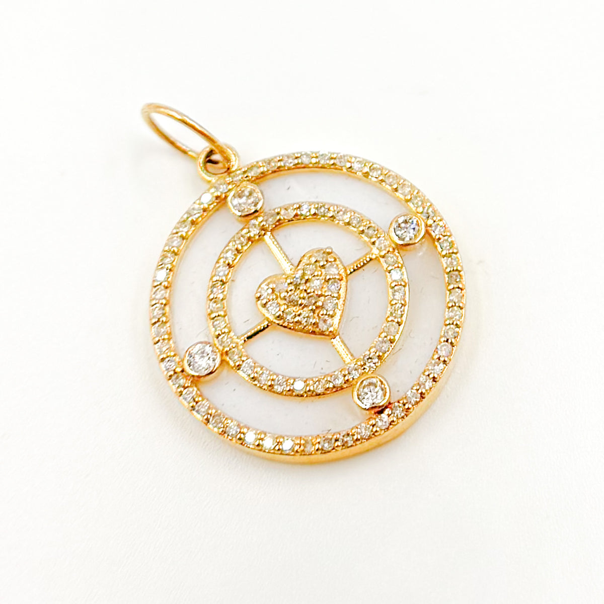Buy Now 14K Gold Round Heart Pendant