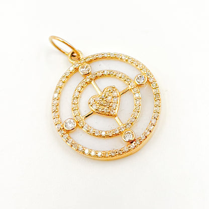 Buy Now 14K Gold Round Heart Pendant