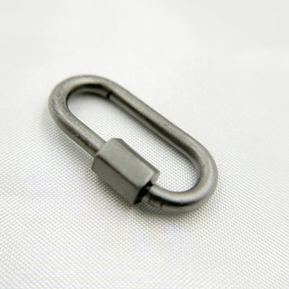DC603. Sterling Silver Oval Carabiner Clasp