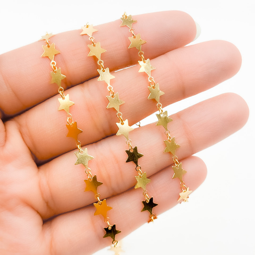 V312GF. 14K Gold-Filled Fancy Star-Link Chain
