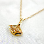 Load image into Gallery viewer, 14K Solid Gold Eye Diamond Necklace. PFB32635
