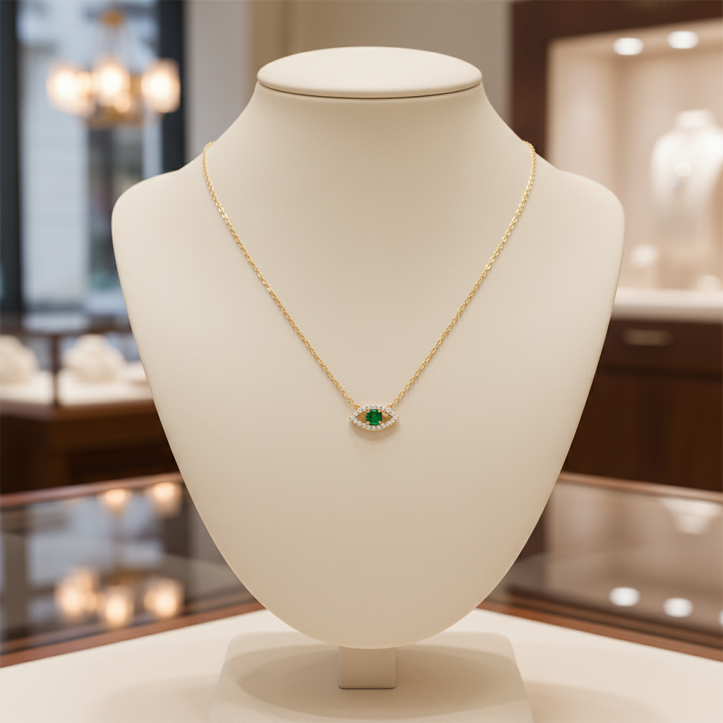 NFD72558. 14K Solid Gold Diamond and Gemstone Necklace