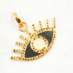 Load image into Gallery viewer, DP567A. Diamond Sterling Silver Eye Enamel Pendant
