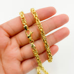 Load image into Gallery viewer, TRE003. 14K Solid Gold Hollow Byzantine Necklace