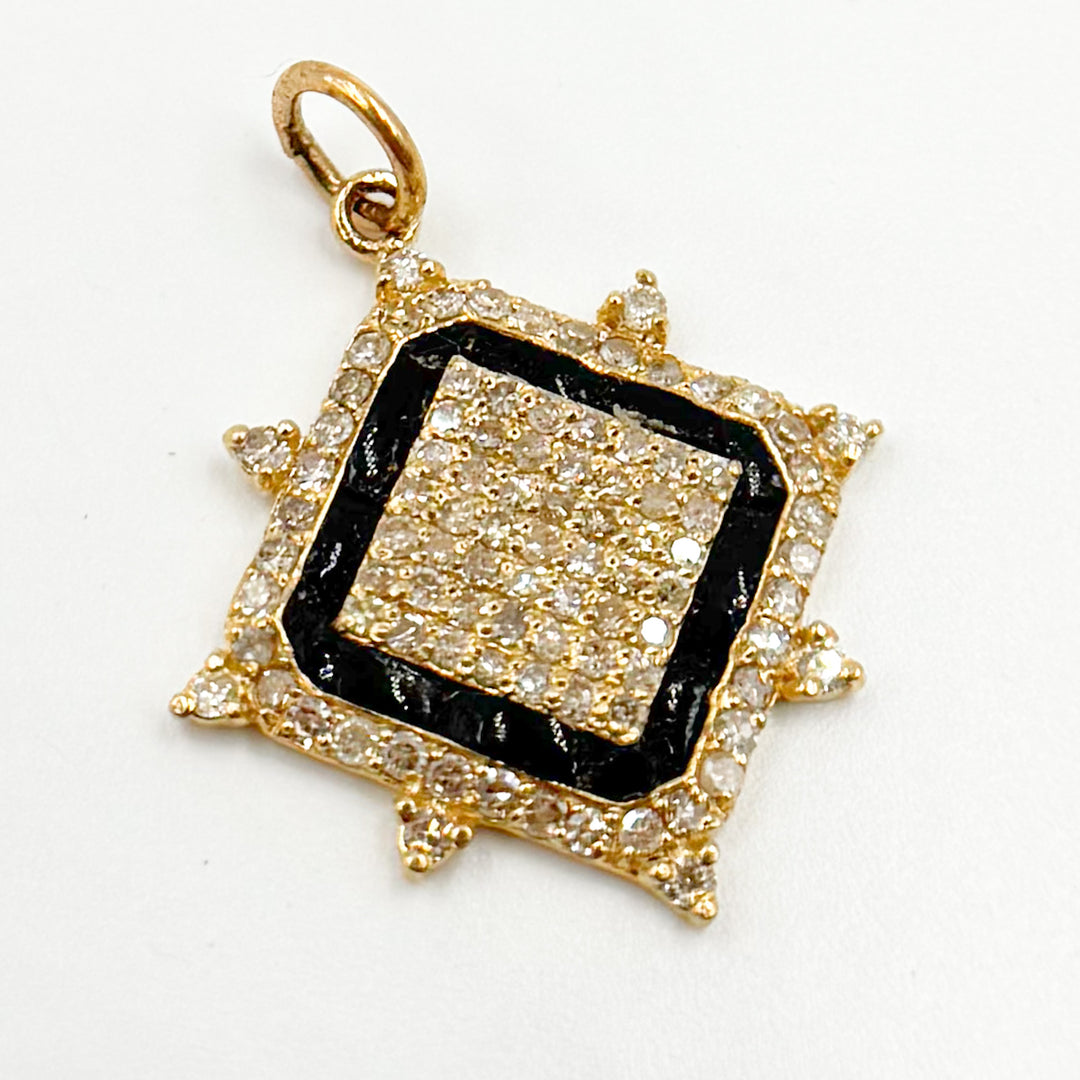BUy Now 14K Gold Square Pendants