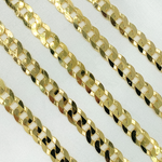 Load image into Gallery viewer, Y92GP. Gold Plated 925 Sterling Silver Ultra Flat Round Link Chain
