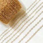 Load image into Gallery viewer, 14K Gold Filled Oval Flat Link Chain. 1808FGF
