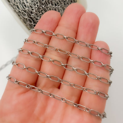 Shop Now Sterling Silver Chain with Hammered Links
