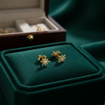 Load image into Gallery viewer, ER413159Y. 14K Solid Gold Star Diamond Studs Earrings