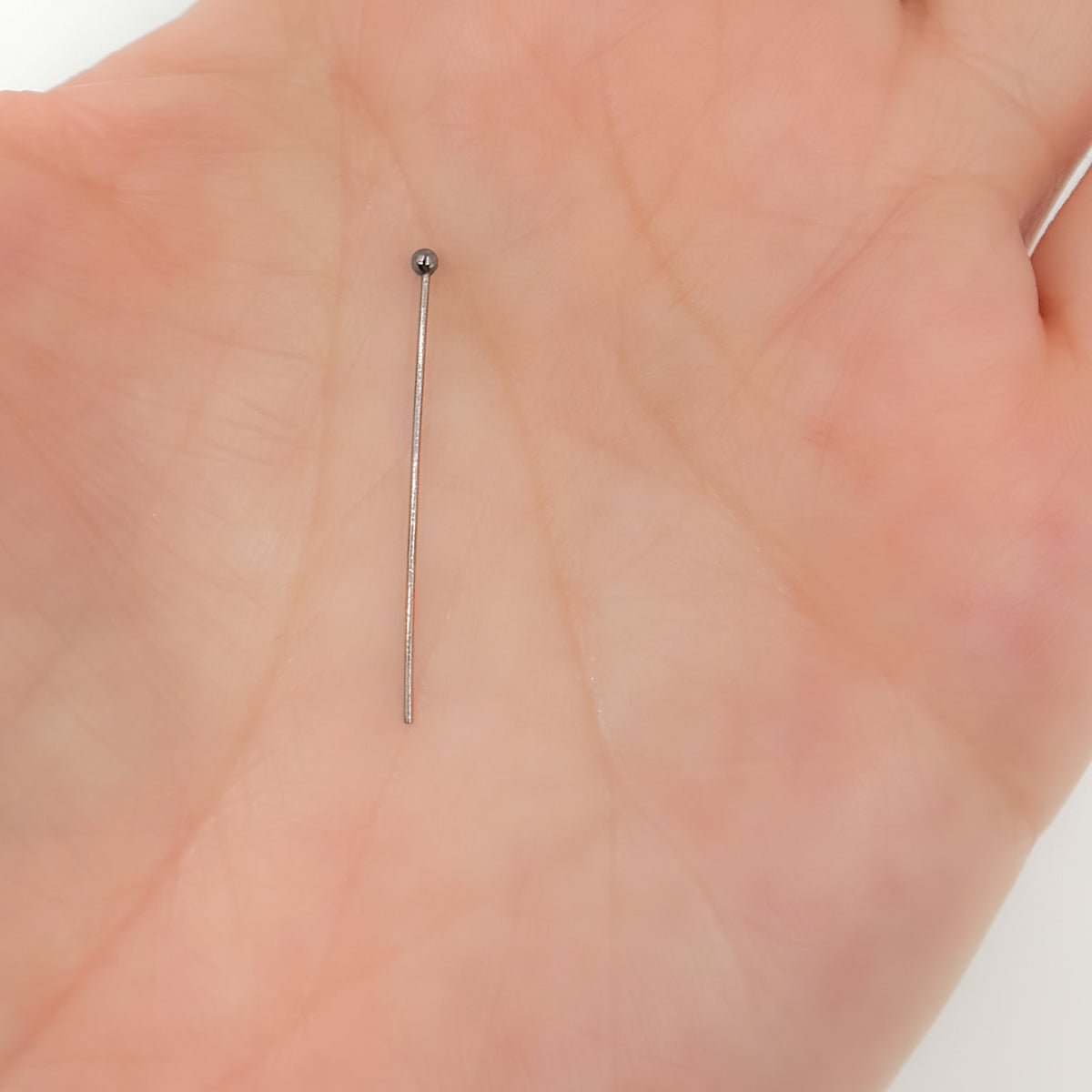 Gauge Black Rhodium Sterling Silver Ball 1 Inch Headpin