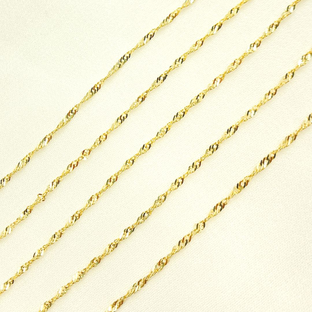 028G2SLMSIT2byFt. 14K Solid Gold Singapore Chain