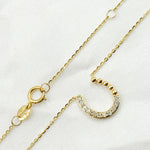 Load image into Gallery viewer, 14K Solid Gold Diamond Horseshoe Shape Necklace. NT112907
