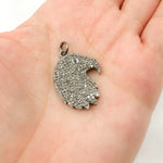 Load image into Gallery viewer, DC026. Diamond Sterling Silver Eagle Head Pendant
