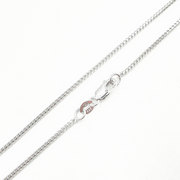 14K Solid White Gold Wheat Chain