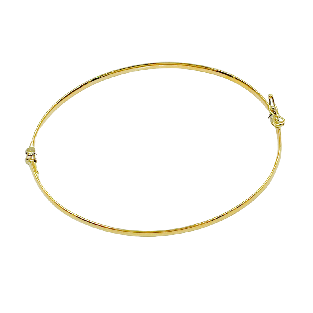 Bangle3. 14K Solid Gold Flat Bangle