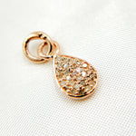 Load image into Gallery viewer, DC297. Diamond Sterling Silver Drop Charm
