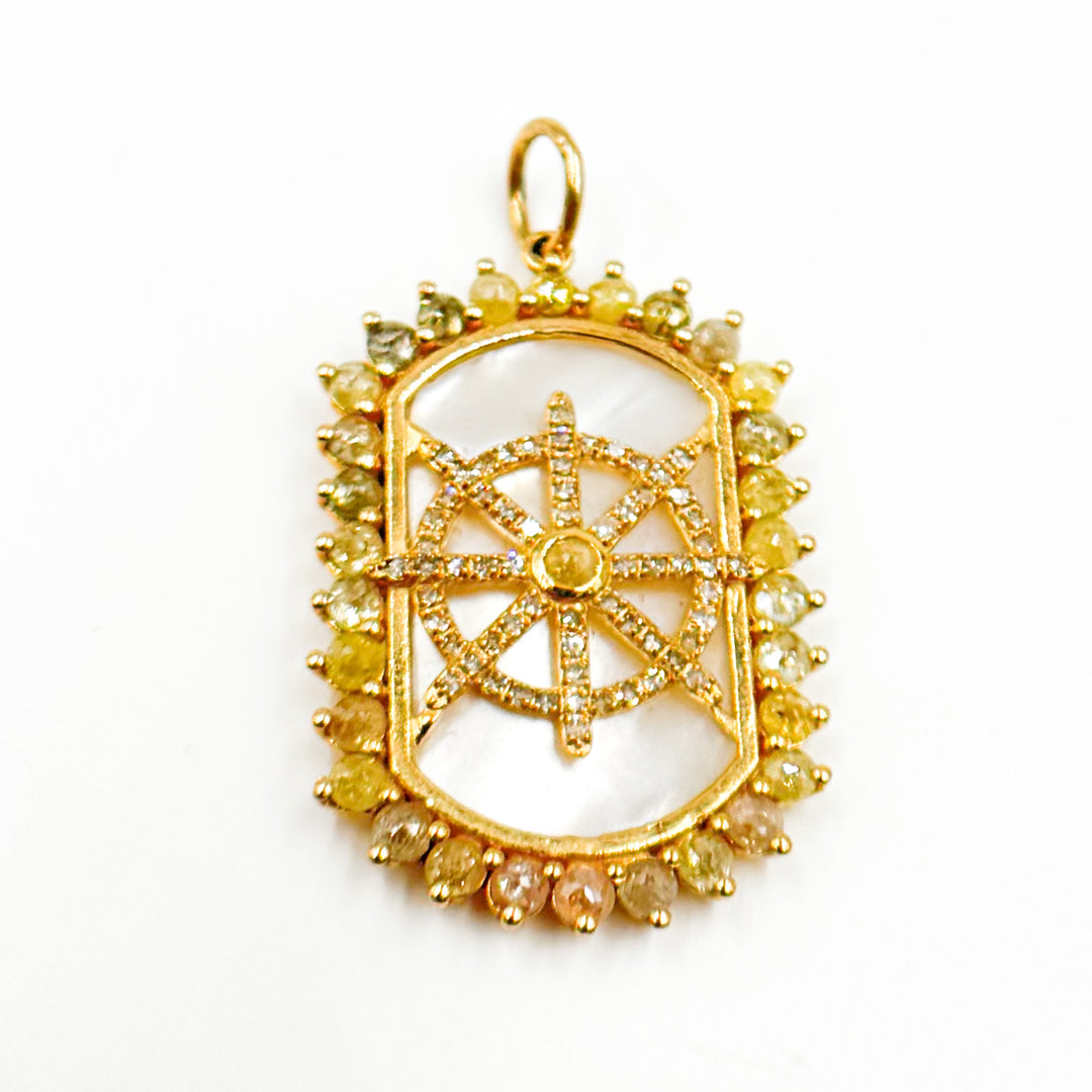 Shop Now  14K Gold Ship Helm Pendant