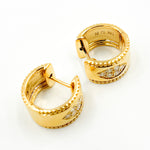 Load image into Gallery viewer, EHD57593. 14K Solid Yellow Gold Hoop Earrings